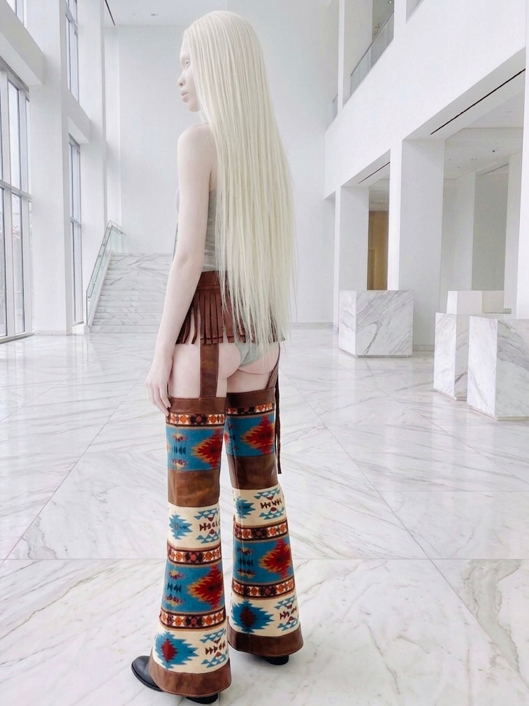 ADONIS Suspended leg warmers flared leg