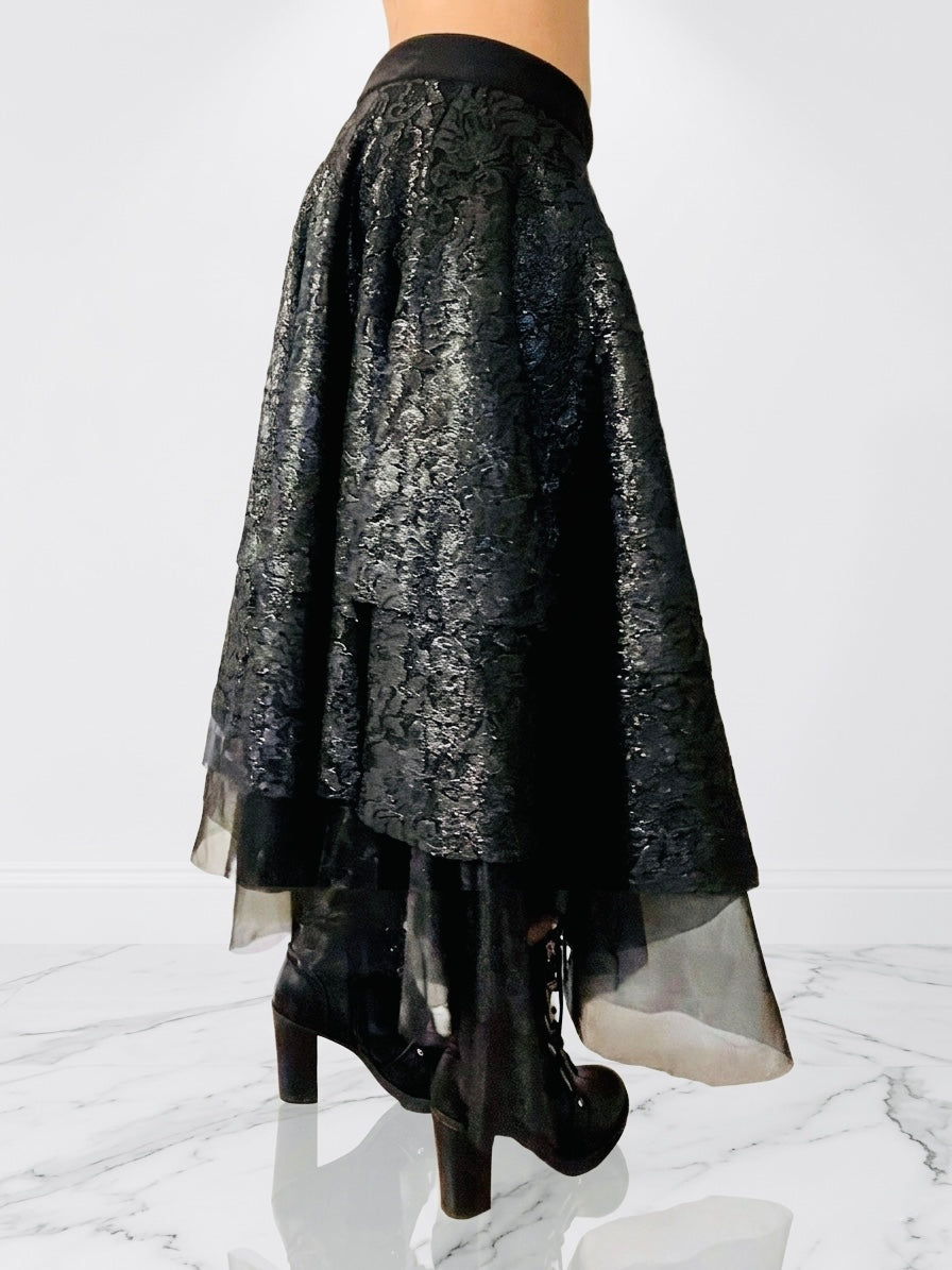 Multi tiered goth skirt