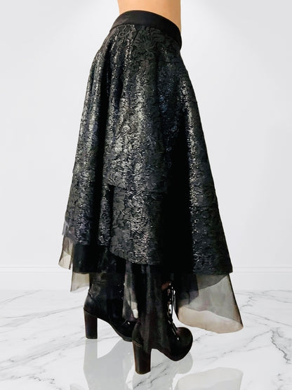 Multi tiered goth skirt