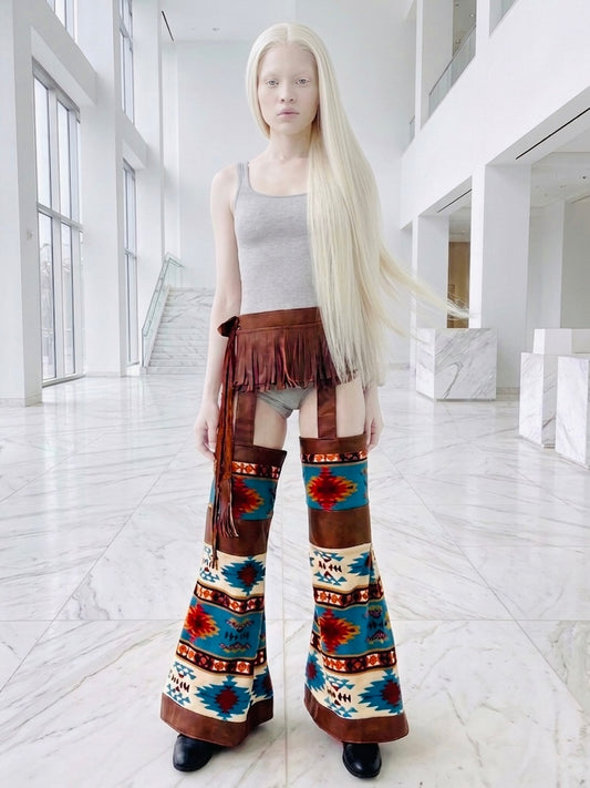 ADONIS Suspended leg warmers flared leg