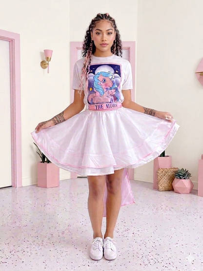 Graphic Tshirt tutu dress with belt