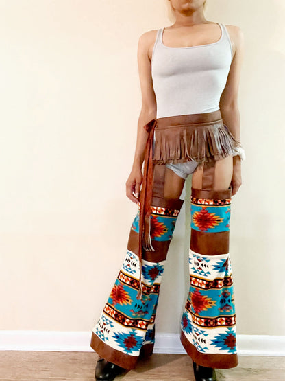 ADONDIS Suspended leg warmers flared leg